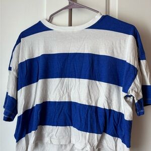 SO Blue and White Casual Top